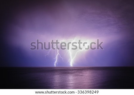 Great storm in the Mediterranean. Limassol. Cyprus Royalty-Free Stock Photo #336398249