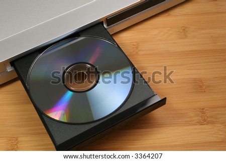 DVD player with disc