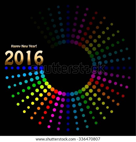 Vector illustration of Bright multi-colored abstract on a black background.