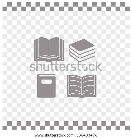 Book set vector icon.