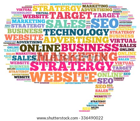 Marketing word cloud, business concept