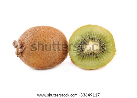 Green ripe kiwi for a healthy food and a diet.