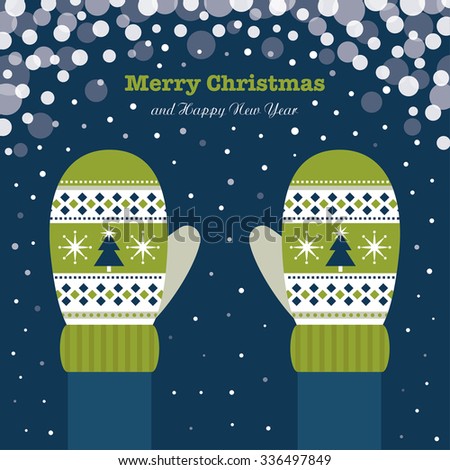 merry christmas card design. vector illustration
