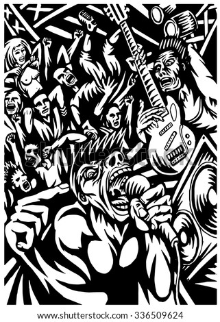 Illustration of Rock Concert