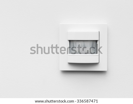 Infrared detector in the house on white background