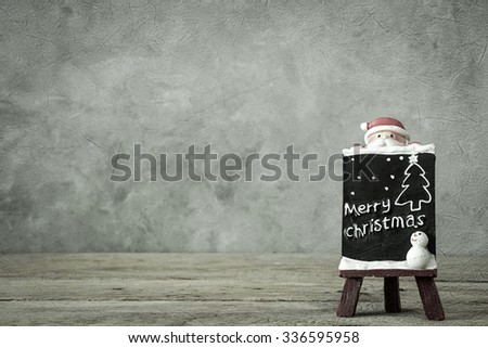 christmas decorations in vintage style for background