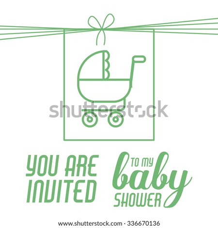 baby shower invitation design, vector illustration eps10 graphic 