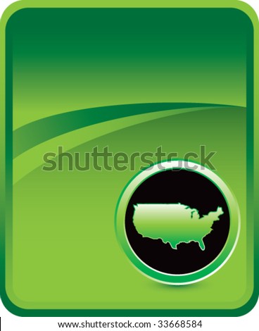 united states icon on green background