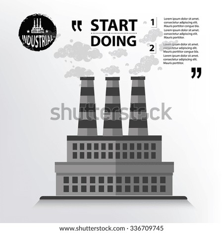 Industry design on white background, vector