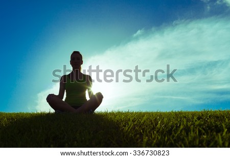 Peaceful meditation.  Royalty-Free Stock Photo #336730823