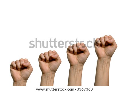 Four closed fists