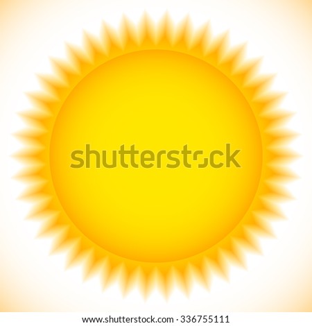 Sun graphics isolated on white. Summer, sunny weather, happiness concepts.