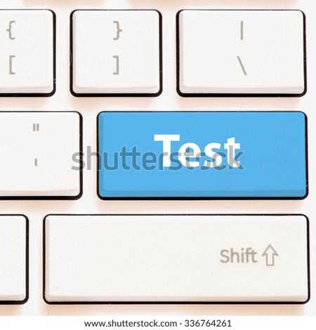 Computer keyboard with test