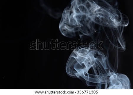 Cigarette smoke in odd shape