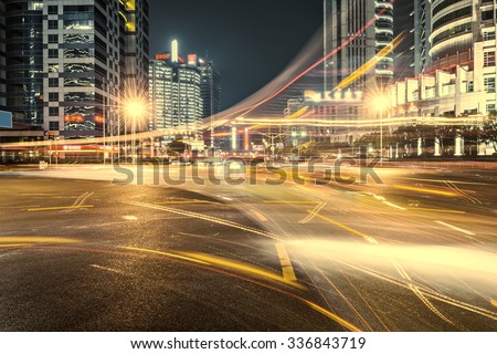 cars in highway with blur motion Royalty-Free Stock Photo #336843719