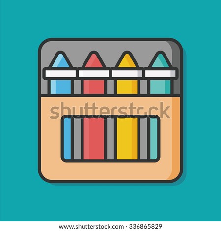 art crayon icon vector