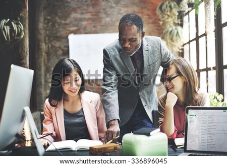 Business Team Meeting Brainstorming Working Concept Royalty-Free Stock Photo #336896045