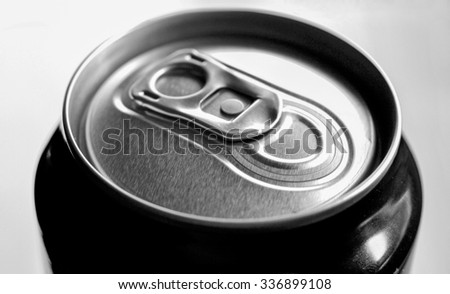 Beer can picture in black and white
