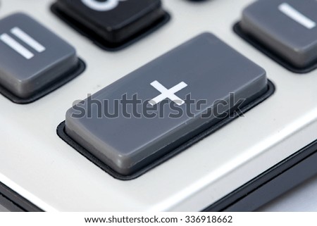 Extreme close up of calculator keys 