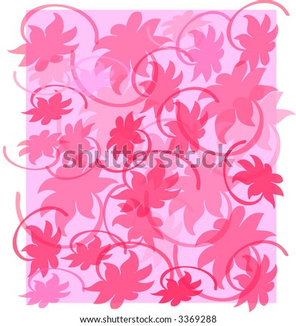 Flower design in pink (vector)