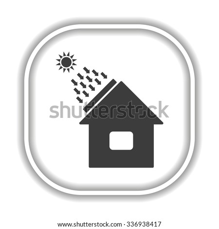 house - solar energy, solar heater. icon. vector design