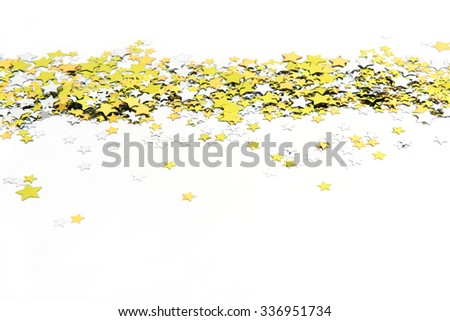 colorful confetti background. gold,  yellow