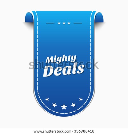 Mighty Deals Blue Vector Icon Design