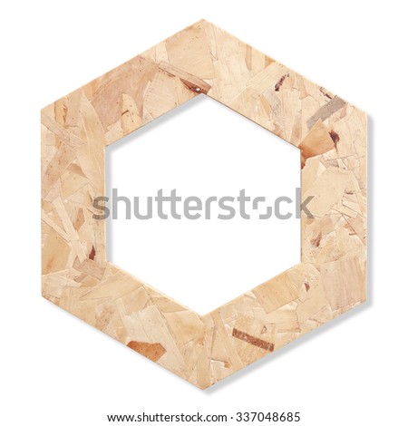 hexagonal frame isolated on a white background