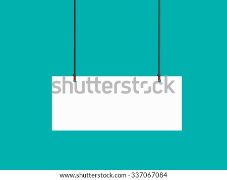 Illustration of a hanging sign against Royalty-Free Stock Photo #337067084