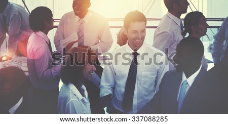 Group of Multiethnic Diverse Busy Business People Concept Royalty-Free Stock Photo #337088285