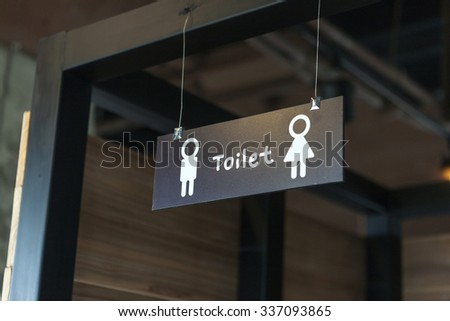 A toilet sign, pretty white icon 