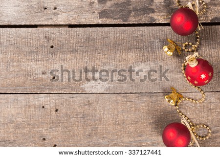 Christmas decorations with copy space