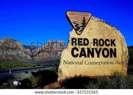 Red Rock Canyon National Conservation Area, Las Vegas, Nevada Royalty-Free Stock Photo #337131365