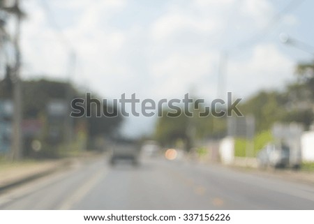 Blurred traffic road blurry city road for abtract background