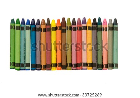 COLORFUL USED CRAYONS