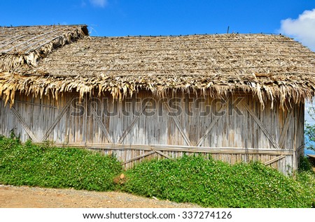 Native Thai style bamboo house background