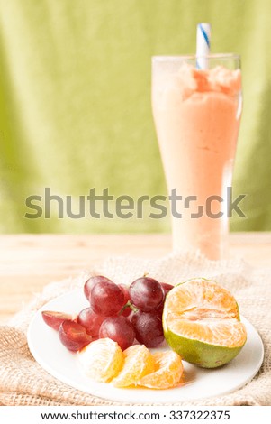 Glass of Orange Smoothie 