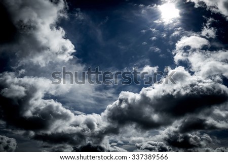 sky clouds,sky with clouds and sun Royalty-Free Stock Photo #337389566