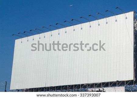big billboard blue sky background