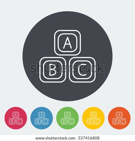 Blocks icon. Thin line flat  related icon for web and mobile applications. It can be used as - logo, pictogram, icon, infographic element.  Illustration. 