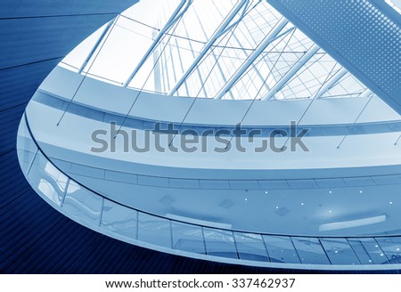 modern roof inside office center