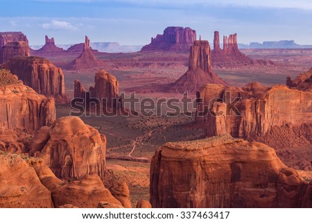 View from Hunts Mesa, Monument Valley, Arizona Royalty-Free Stock Photo #337463417