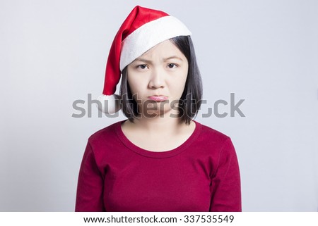 Woman so Unhappy in Christmas Day