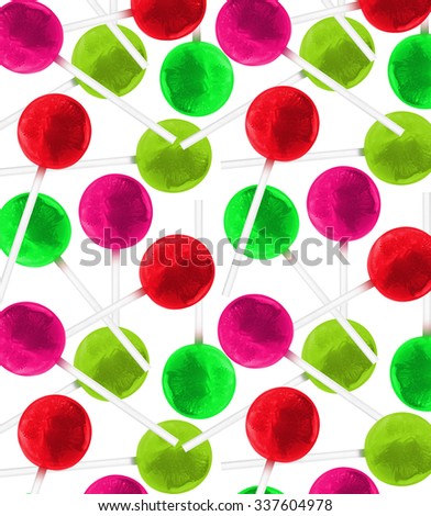 christmas Candy lollipops  colorful seamless background wall paper white background silhouette 