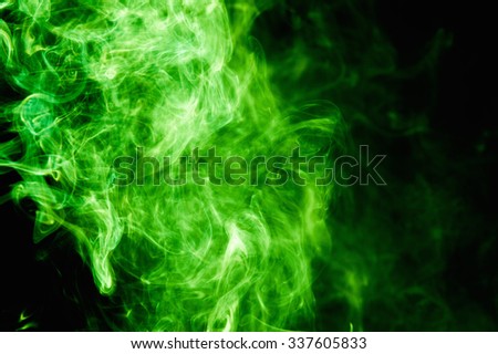 Green smoke movement patterns of background graphics.