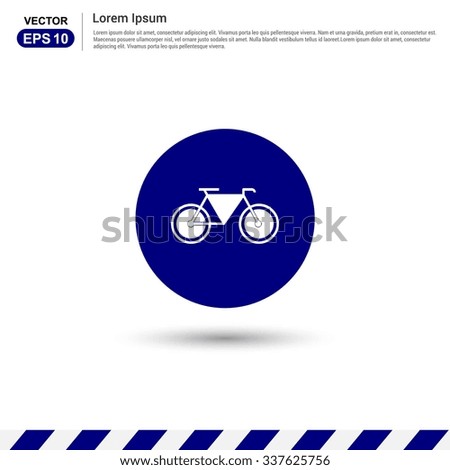 No bicycles allowed sign - Blue Button