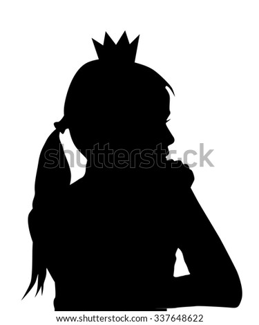 Princess silhouette. Vector