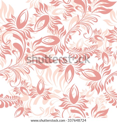 Seamless pink floral background. Vector