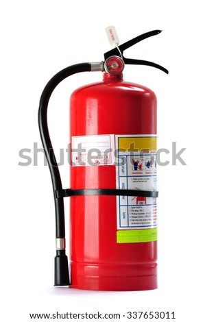 Fire extinguisher isolated on white background Royalty-Free Stock Photo #337653011