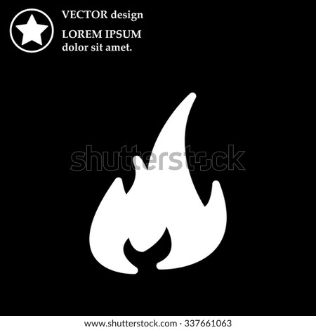 Fire icon. Fire symbol. Stop fire. Escape from fire. Vector